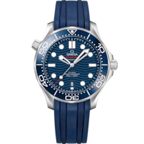 Seamaster Diver 300M 42 mm, acciaio su cinturino in caucciù - 210.32.42.20.03.001