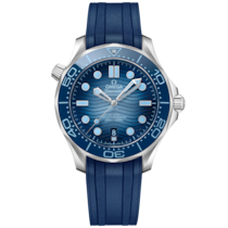 Seamaster Diver 300M 42 mm, acier sur bracelet caoutchouc - 210.32.42.20.03.002